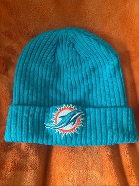Fanatics Teal Ribbed Knit Miami Dolphins Beanie